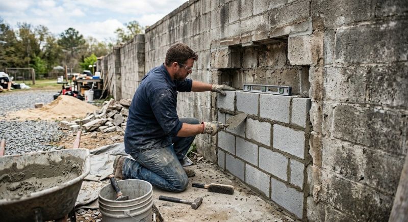 Block Wall Repair in Langley, WA