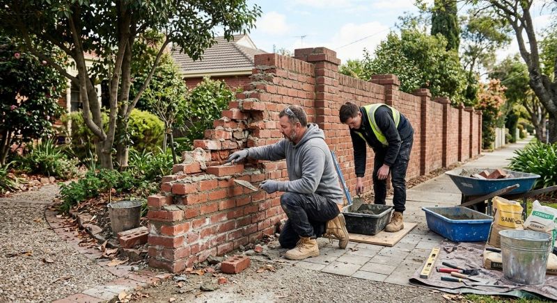 Brick Fence Repair in Lynnwood, WA