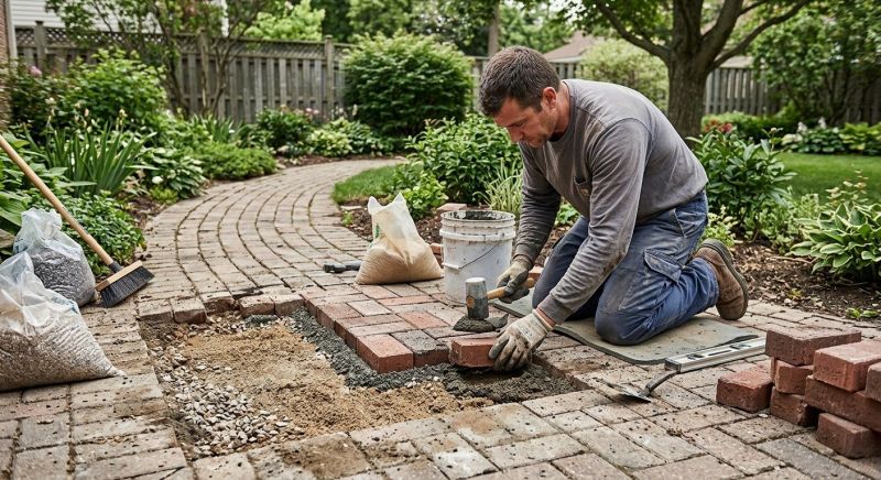Brick Pathway Repair in Lynnwood, WA