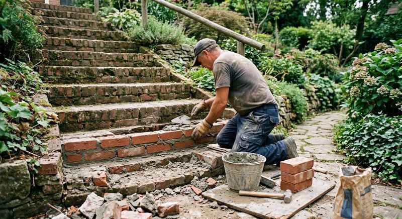 Brick Steps Repair in Lynnwood, WA