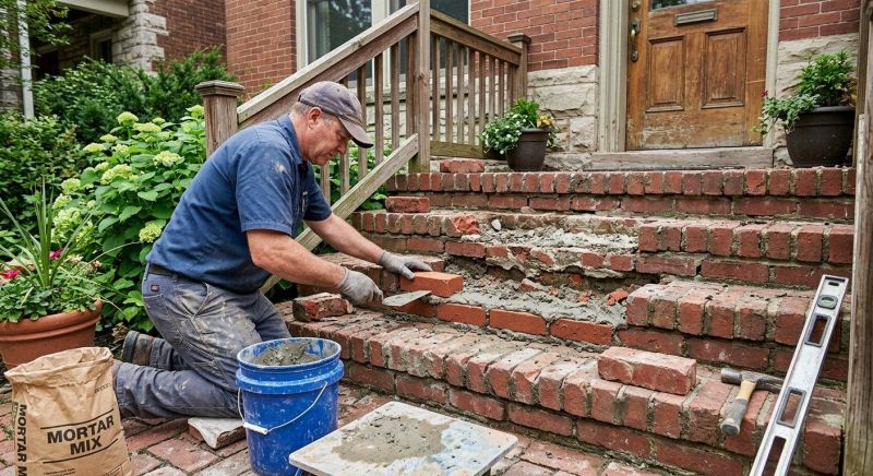 Brick Steps Repair in Lynnwood, WA