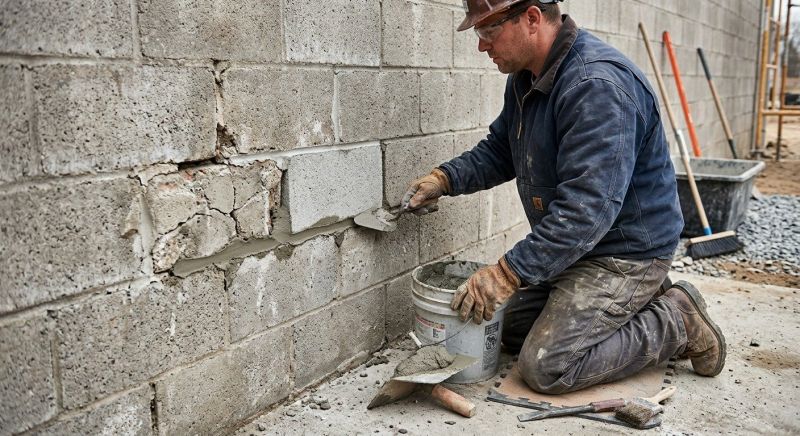 Cement Block Repair in Lynnwood, WA
