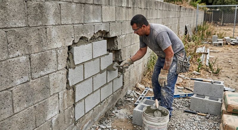 Concrete Block Repair in Monroe, WA