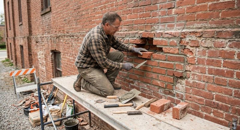 Porch Brick Repair in Lynnwood, WA