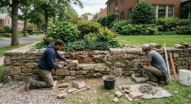 Stone Wall Repair in Duvall, WA